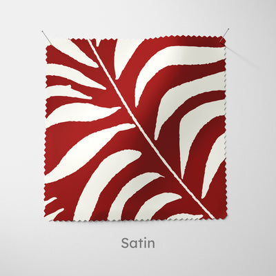 Palm Leaves Burgundy Cushion - Handmade Homeware, Made in Britain - Windsor and White
