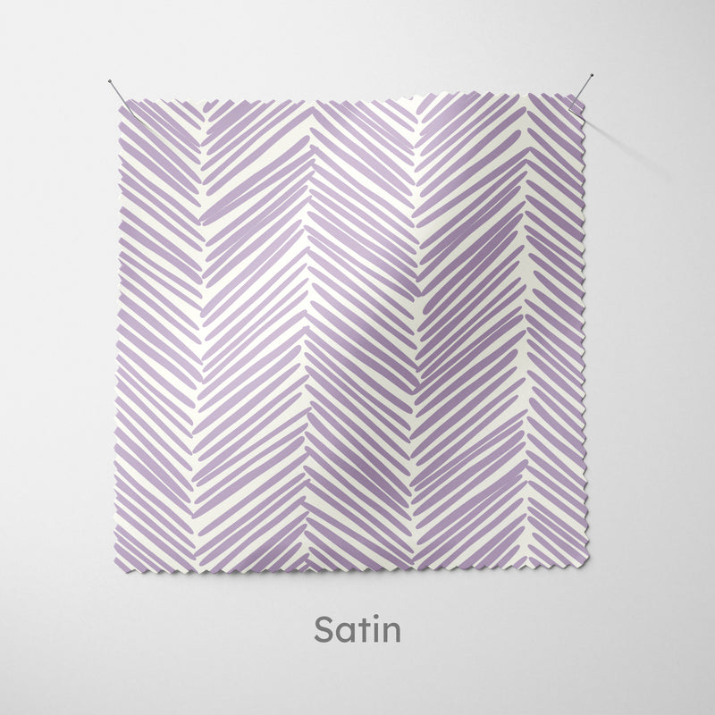 Lilac Boho Chevron Cushion - Handmade Homeware, Made in Britain - Windsor and White