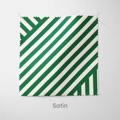 Green Layered Stripes Cushion - Handmade Homeware, Made in Britain - Windsor and White