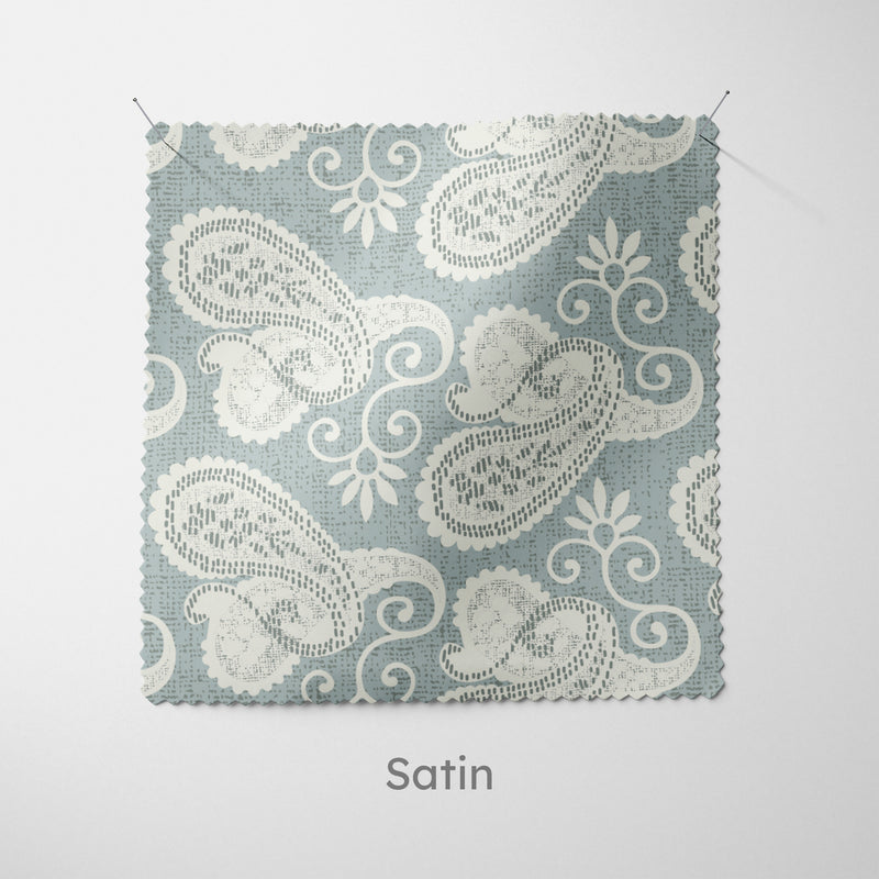 Grey Vintage Paisley Cushion - Handmade Homeware, Made in Britain - Windsor and White