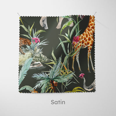 Tropical Safari Charcoal Cushion - Handmade Homeware, Made in Britain - Windsor and White