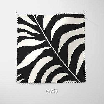 Palm Leaves Black Cushion - Handmade Homeware, Made in Britain - Windsor and White