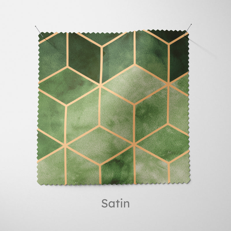Green Geometric Gradient Cushion - Handmade Homeware, Made in Britain - Windsor and White