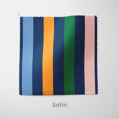 Modern Multitone Blue Stripe Cushion - Handmade Homeware, Made in Britain - Windsor and White