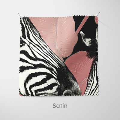 Pink Leaves Mono Zebra Cushion - Handmade Homeware, Made in Britain - Windsor and White