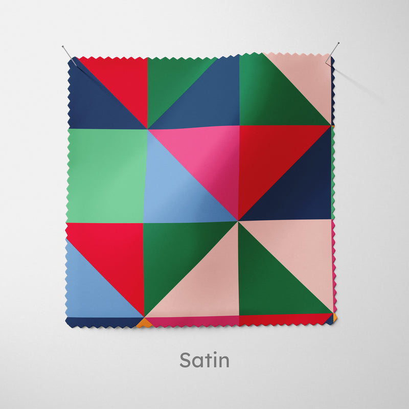 Colourful Geometric Tile Cushion - Handmade Homeware, Made in Britain - Windsor and White