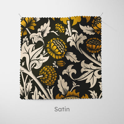 William Morris Mixed Sunflowers Black Cushion - Handmade Homeware, Made in Britain - Windsor and White