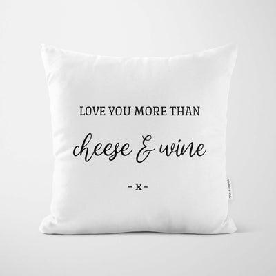 Personalised Love You More Than Cushion White