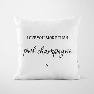 Personalised Love You More Than Cushion White