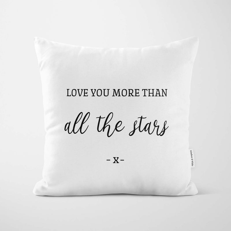 Personalised Love You More Than Cushion White