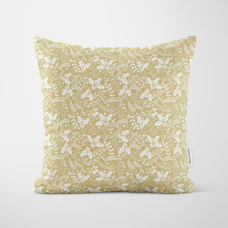 Personalised Christmas Cushion Gold House