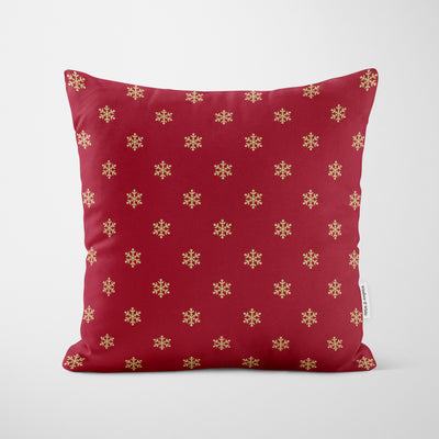 Red Filigree Christmas Cushion