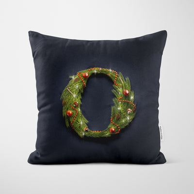 Christmas Garland Letter (O) Cushion