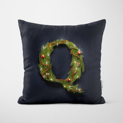 Christmas Garland Letter (Q) Cushion