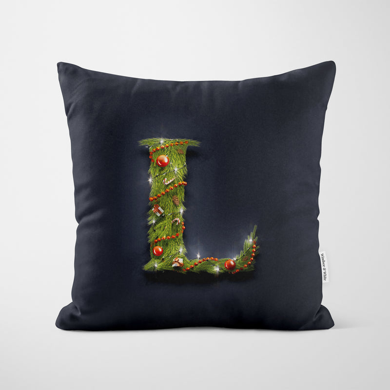 Christmas Garland Letter (L) Cushion