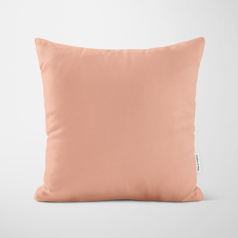 Plain Apricot Orange Cushion - Handmade Homeware, Made in Britain - Windsor and White