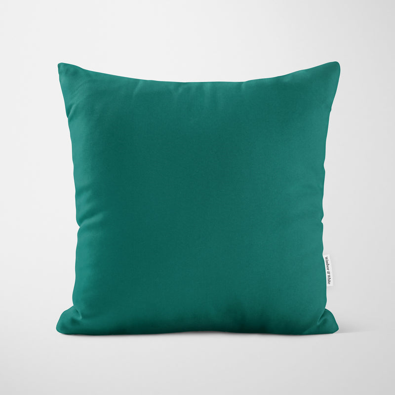 Plain Jade Green Cushion - Handmade Homeware, Made in Britain - Windsor and White