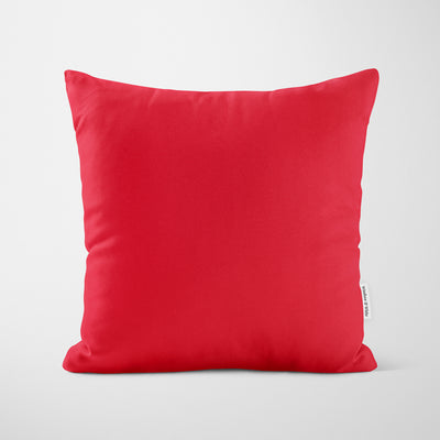 Plain Poppy Red Cushion - Handmade Homeware, Made in Britain - Windsor and White