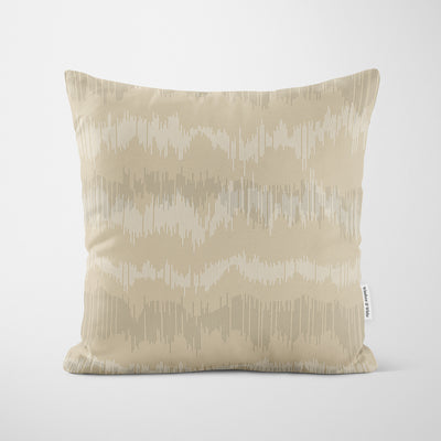 Natural Beige Texture Lines Cushion - Handmade Homeware, Made in Britain - Windsor and White