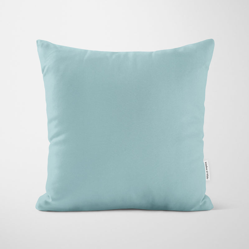 Plain Duck Egg Blue Cushion - Handmade Homeware, Made in Britain - Windsor and White