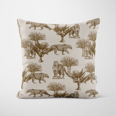 Leopard Pattern Cushion - Handmade Homeware, Made in Britain - Windsor and White