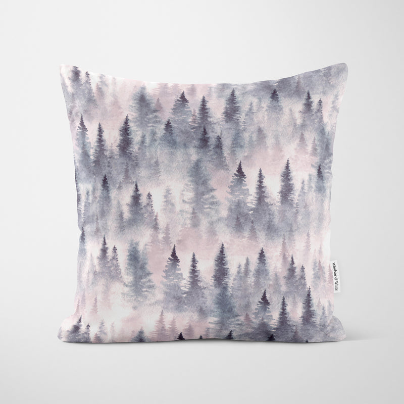 Woodland Mist Cushion - Handmade Homeware, Made in Britain - Windsor and White