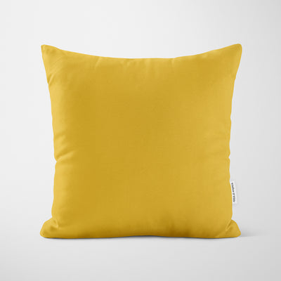 Plain Mustard Yellow Cushion - Handmade Homeware, Made in Britain - Windsor and White