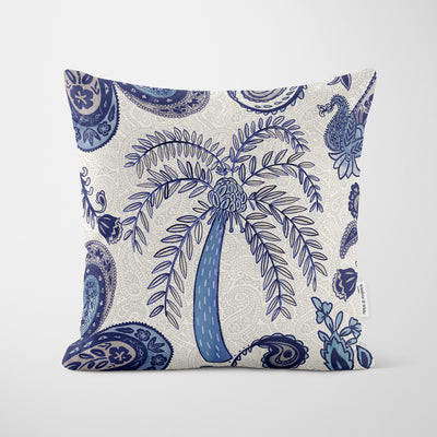 Paisley Palm Tree Cushion - Handmade Homeware, Made in Britain - Windsor and White