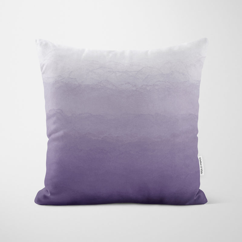 Purple Ombre Watercolour Cushion - Handmade Homeware, Made in Britain - Windsor and White