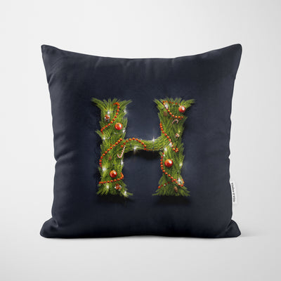 Christmas Garland Letter (H) Cushion