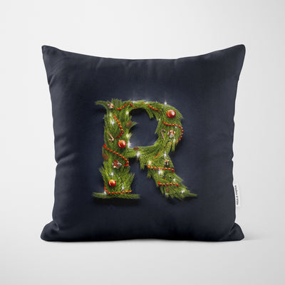 Christmas Garland Letter (R) Cushion