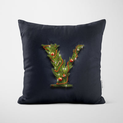 Christmas Garland Letter (Y) Cushion