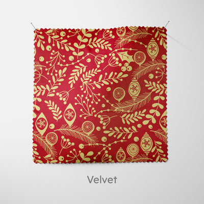 Red Filigree Christmas Cushion