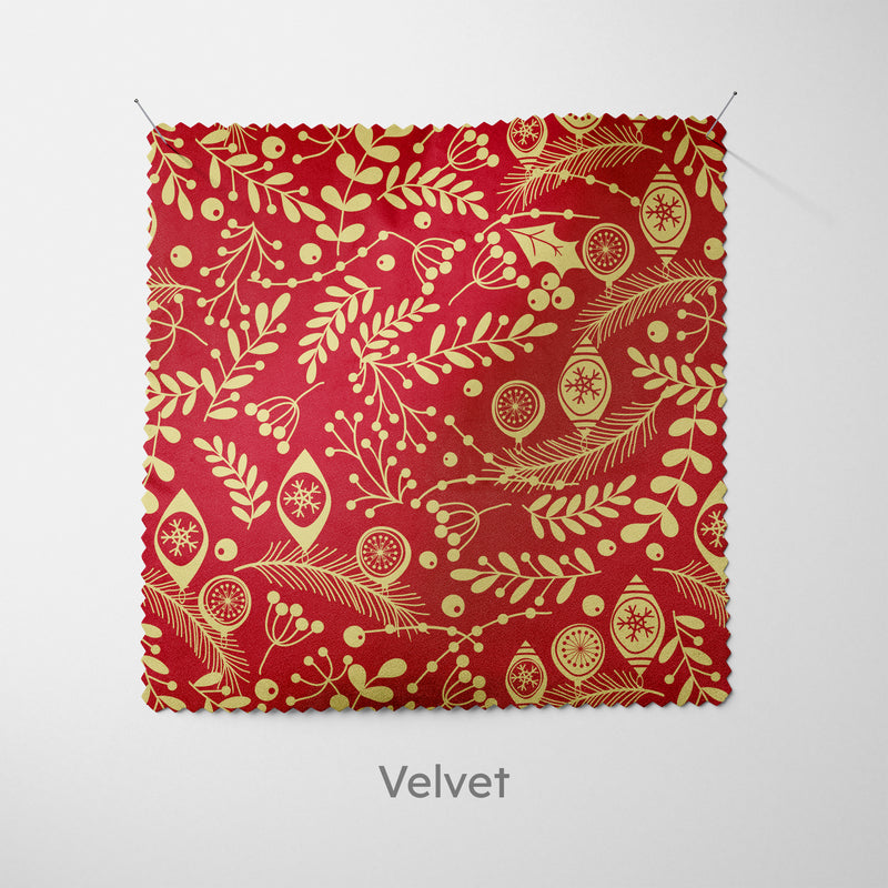 Red Filigree Christmas Cushion