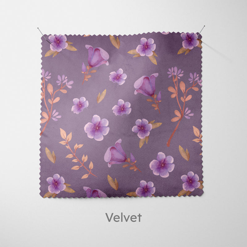 Purple Ditsy Floral Cushion