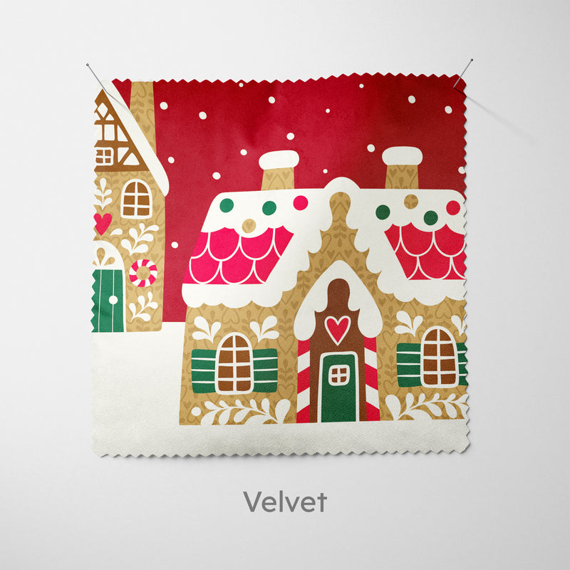 Personalised Red Gingerbread House Cushion