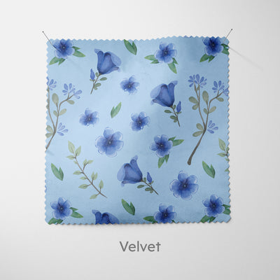 Light Blue Ditsy Floral Cushion