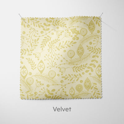 Cream Filigree Christmas Cushion