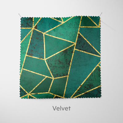Green Geometric Tile Cushion - Handmade Homeware, Made in Britain - Windsor and White
