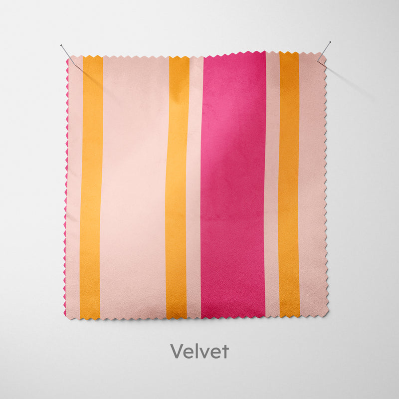 Pink Wide Regimental Stripe Cushion - Handmade Homeware, Made in Britain - Windsor and White