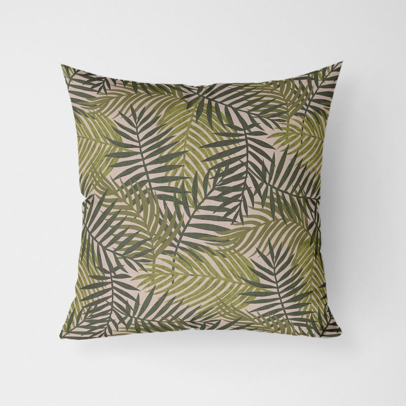 Dark Green Rainforest Water Resistant Garden Outdoor Cushion - Handmade Homeware, Made in Britain - Windsor and White