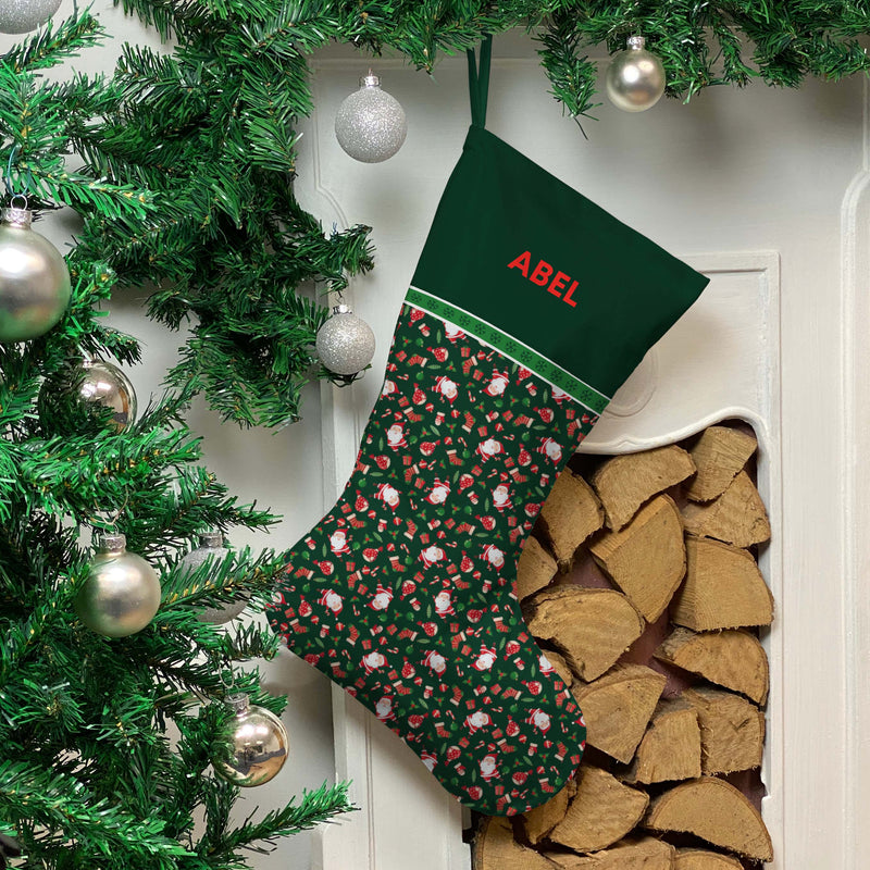 Personalised Christmas Stocking Festive Santa