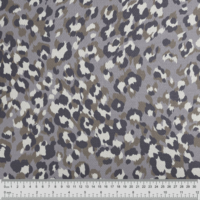 Lilac Grey Leopard Print Cushion - Handmade Homeware, Made in Britain - Windsor and White