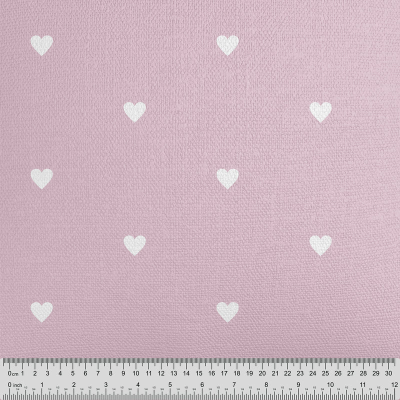 Pink Polka Dot Hearts Cushion - Handmade Homeware, Made in Britain - Windsor and White