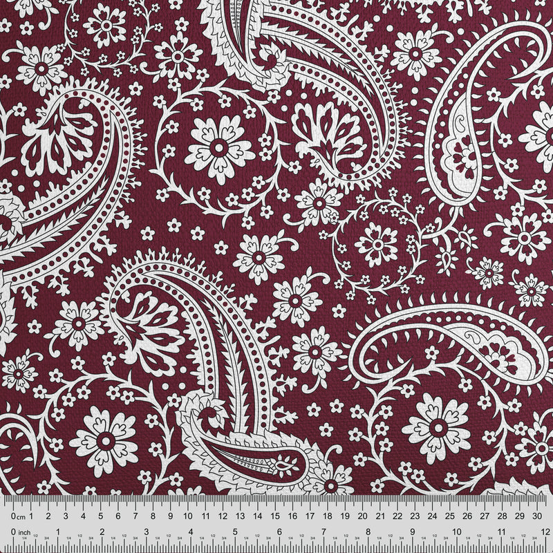 Purple Floral Paisley Fabric - Handmade Homeware, Made in Britain - Windsor and White