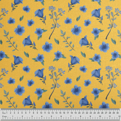 Yellow Ditsy Floral Fabric - Handmade Homeware, Made in Britain - Windsor and White